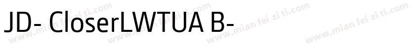 JD- CloserLWTUA B字体转换